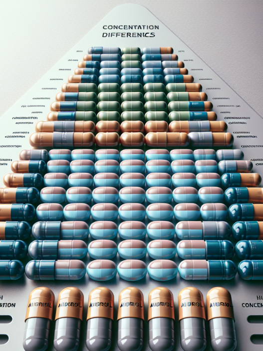 Concentration variations of andriol on the market